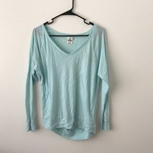 Victoria Secret PINK blue long sleeved shirt